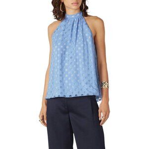 Waverly Grey Hope Blue High Neck Sleeveless Tank Top Women's Size X-Large XL